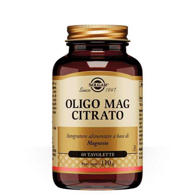 Solgar Oligo Mag Citrato – Magnesio – 60 comprimidos