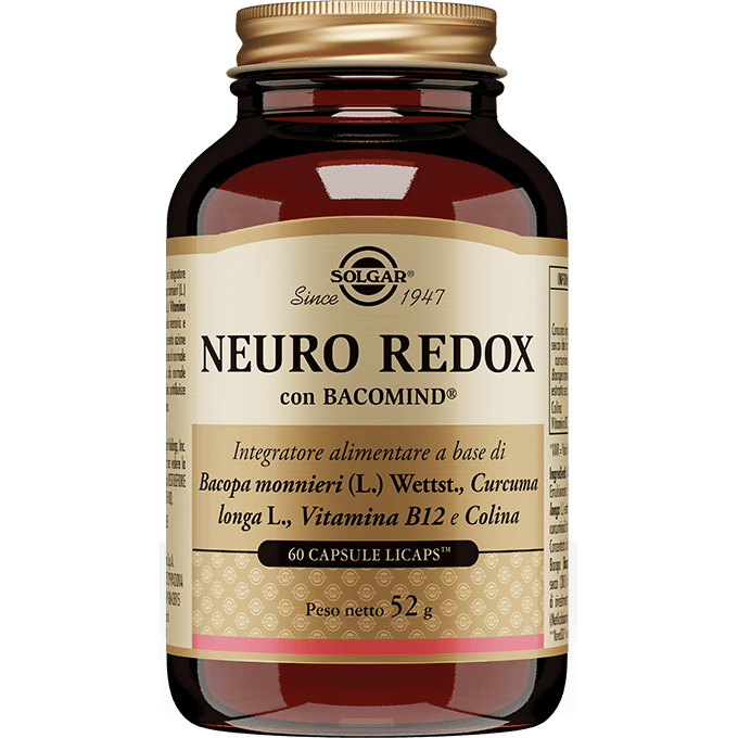 Cúrcuma 641,5 mg + Colina – 60 cápsulas veganas | Solgar Neuro Redox