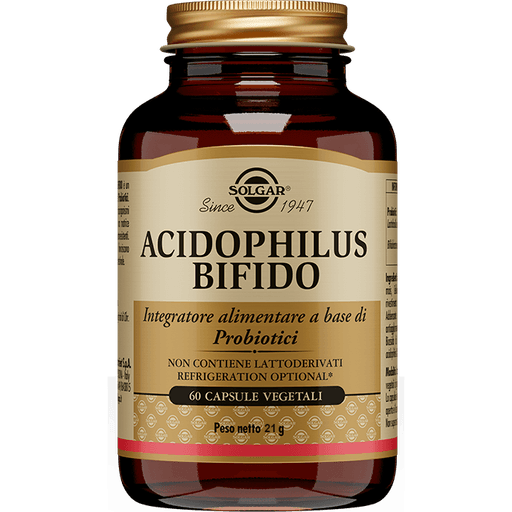 Probióticos con bacterias lácticas | Acidophilus Bifido 60 cápsulas Solgar