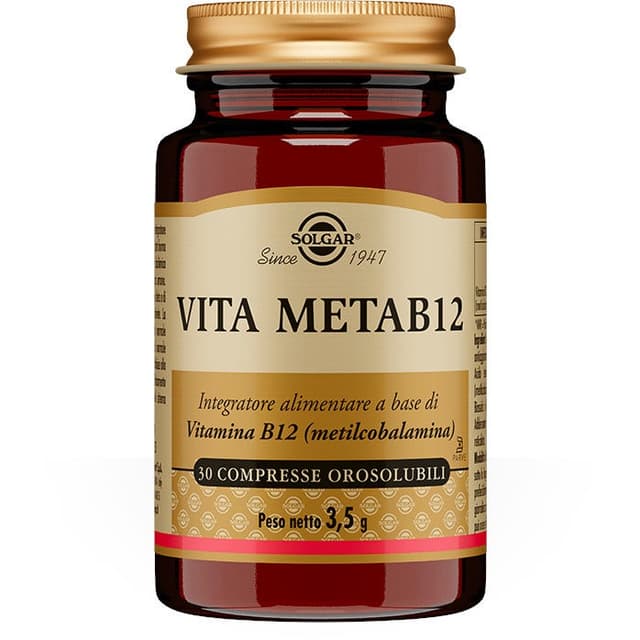 Vitamina B12 – 30 comprimidos para chupar, formato Orosol | Solgar Vita Meta B12