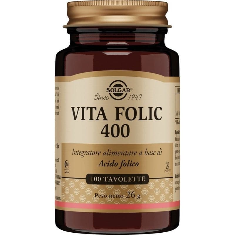 Ácido fólico – 100 comprimidos masticables | Solgar Vita Folic 400