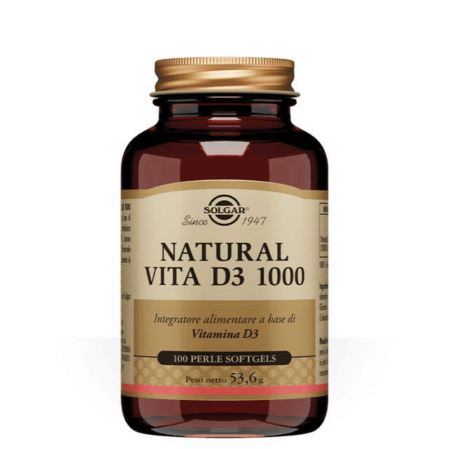 Vitamina D3 1000 UI – 100 comprimidos | Solgar Natural Vita D3 1000