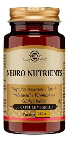 L-Glutamina 334 mg + L-Fenilalanina – 30 cápsulas vegetales | Solgar Neuro-Nutrients