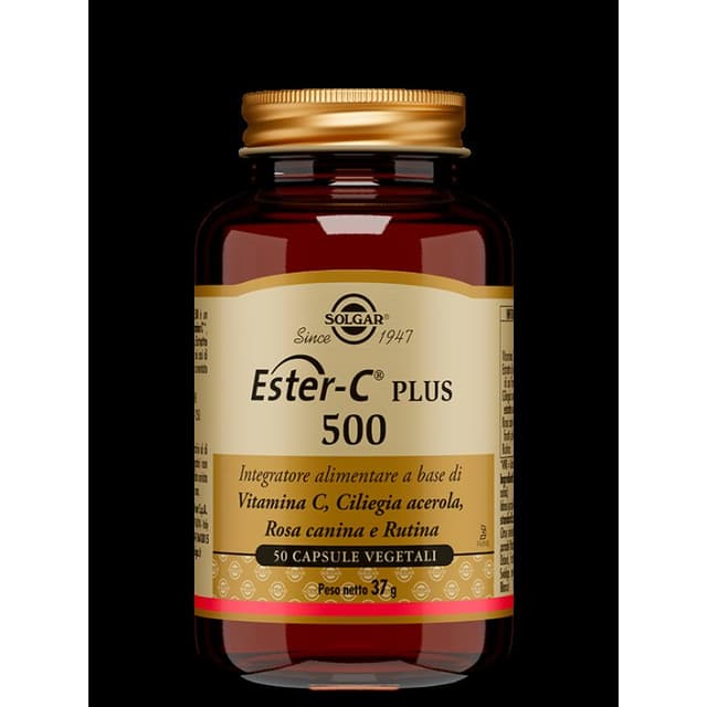 Vitamina C 1.000 mg + Calcio – 50 cápsulas | Solgar Ester C Plus 500 Vegan