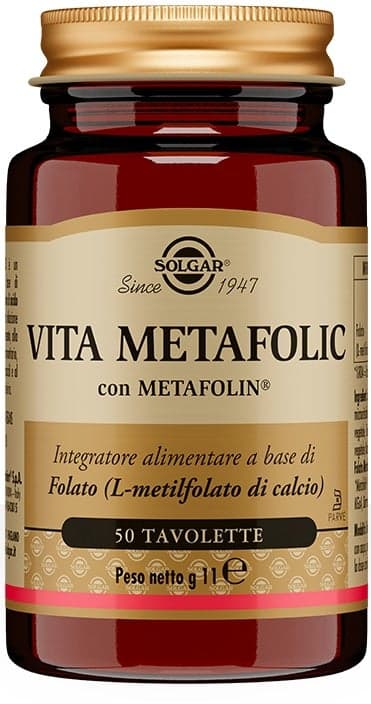 Ácido fólico + Calcio – 50 comprimidos | Solgar Vita Metafolic