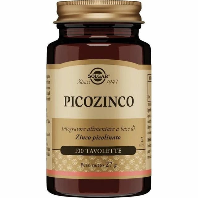 Zinc – 100 comprimidos | Solgar Picozinco