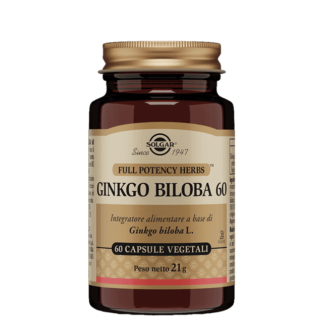 Ginkgo Biloba 60 – 60 cápsulas veganas | Solgar