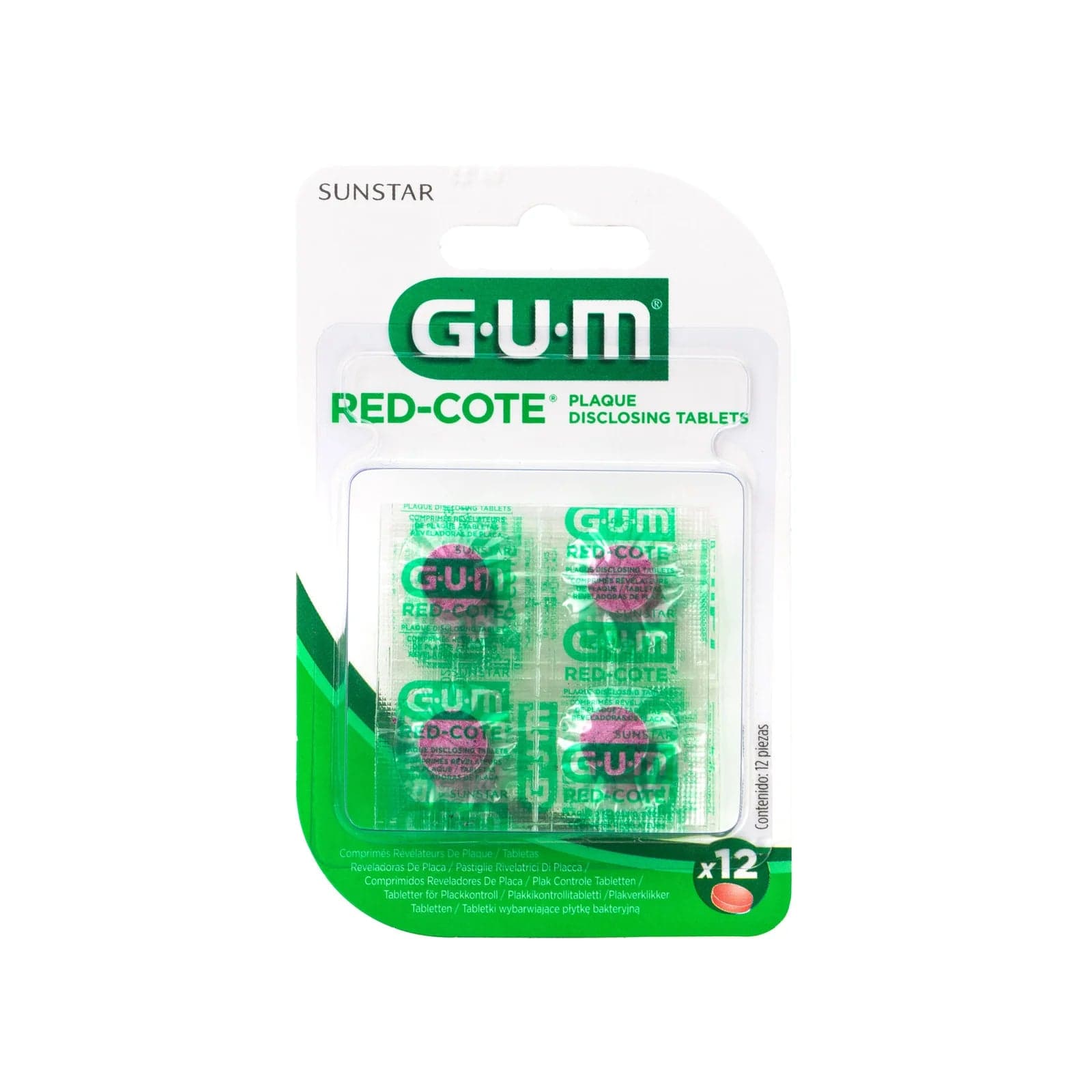 GUM Butler Red-Cote Test de Placa – 12 pastillas