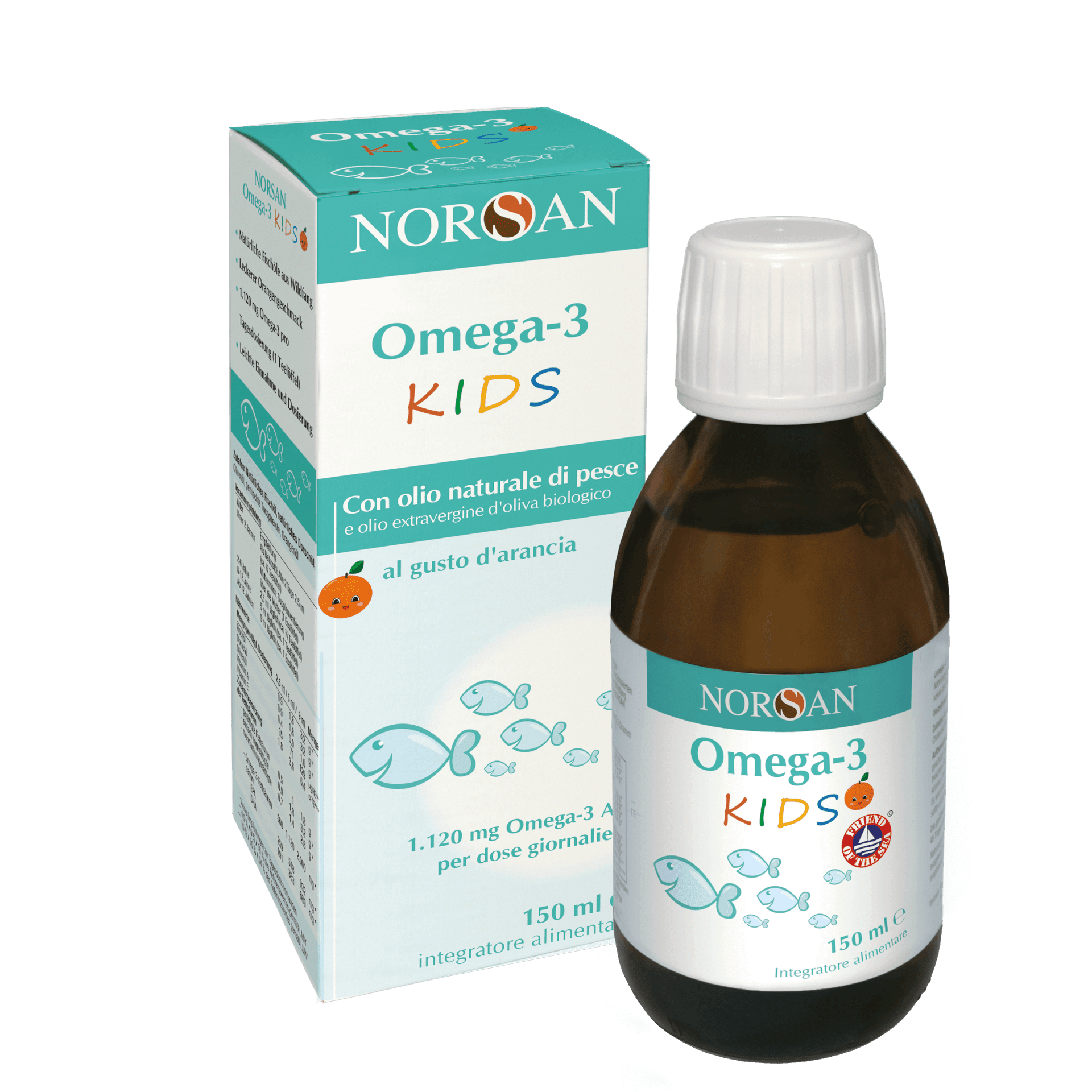 Norsan Omega-3 1.120 mg Kids – 150 ml frasco