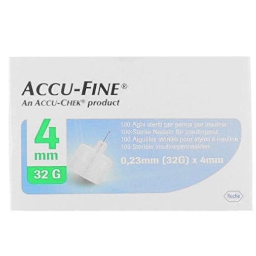 Accufine Agujas para Pluma G32 4 mm – Pack de 100 unidades