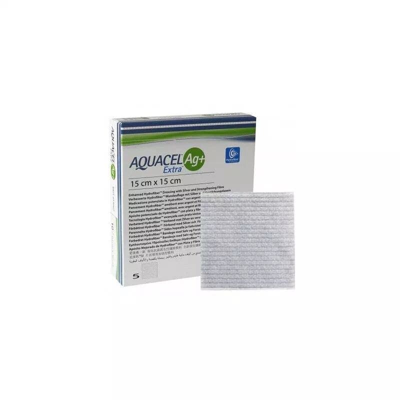 Aquacel AG+ Extra 15x15 cm – 5 unidades