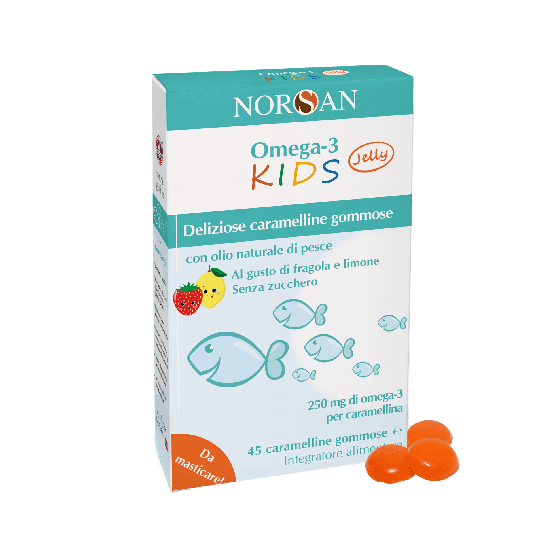 Norsan Omega-3 500 mg Kids Caramellin – 45 gominolas