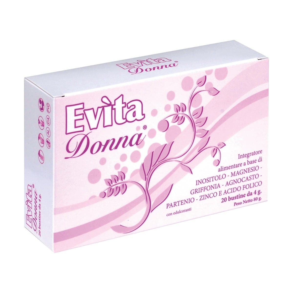 Myo-Inositol + Magnesio – 20 sobres (80 g) para mujer | Evita Donna