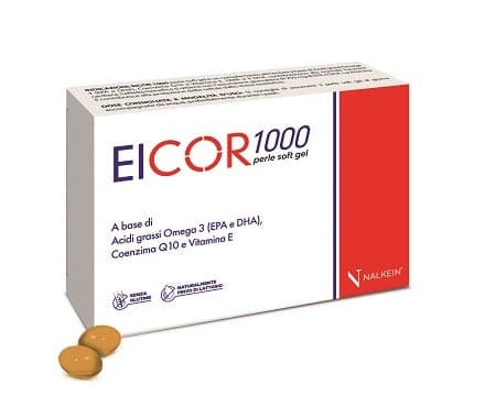 Omega-3 EPA y DHA + Coenzima Q10 – 30 cápsulas blandas | Eicor 1000