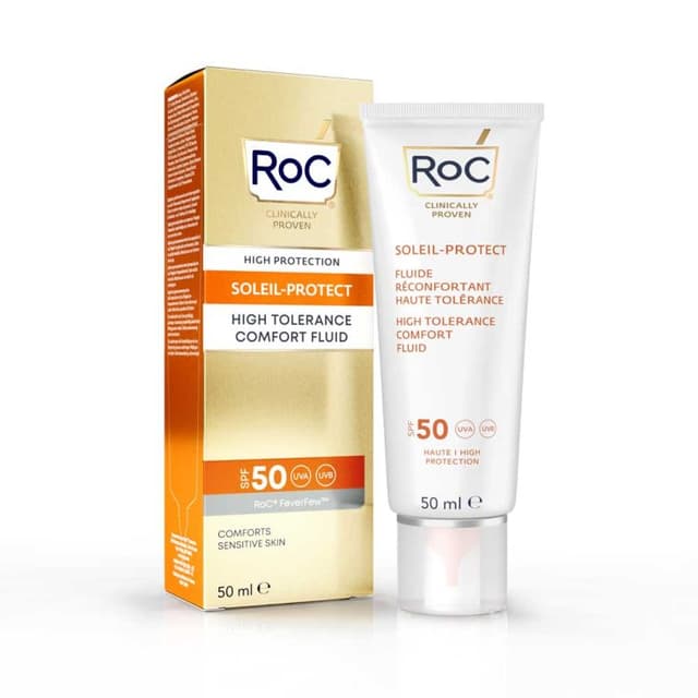 RoC Fluide Solaire – Protección solar facial SPF 50, 50 ml