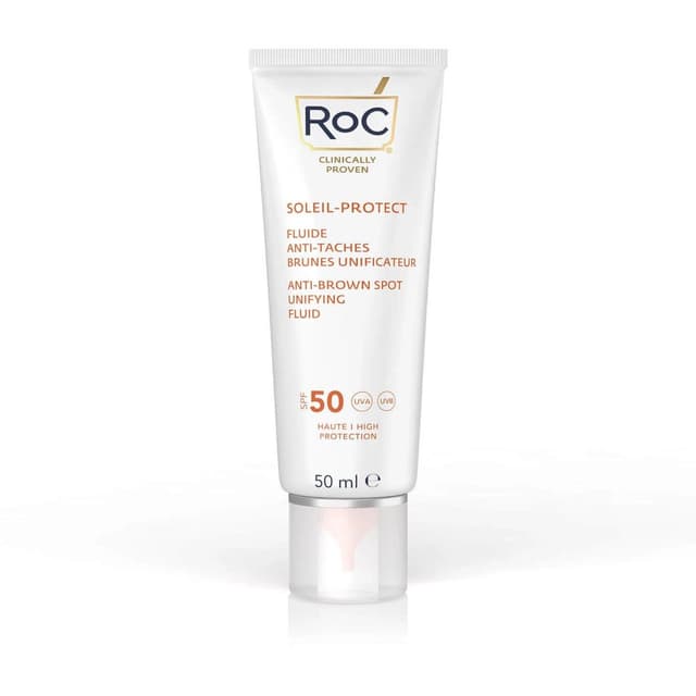 ROC Flu Sol Viso SPF 50+ Anti-Manchas – Fluido solar facial