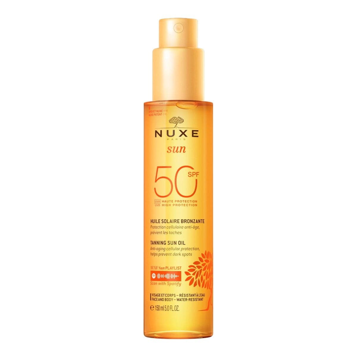 NUXE SUN Aceite Facial Vitamina C FPS 50 – Frasco