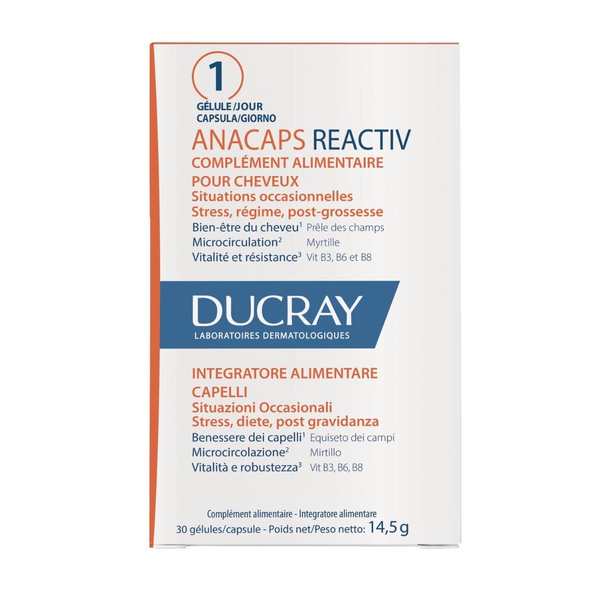 Ducray Anacaps Reactiv – 30 cápsulas