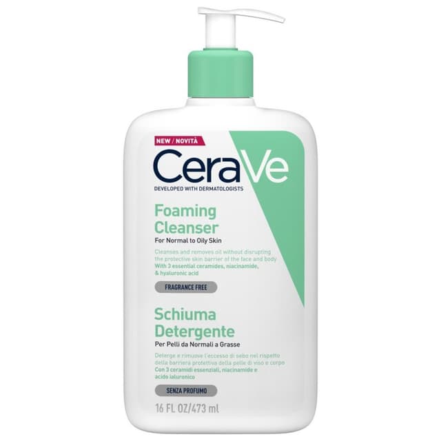 CeraVe Espuma Limpiadora Rostro – 473 ml