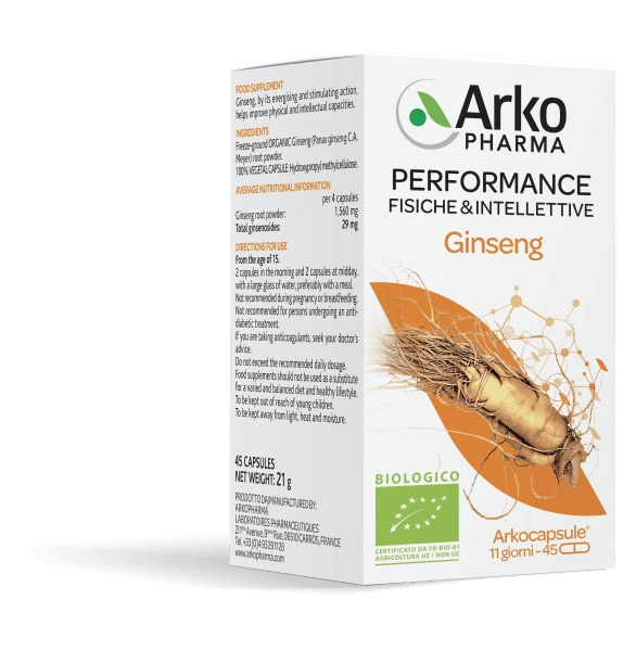 Arkocapsule Ginseng Bio – 45 cápsulas