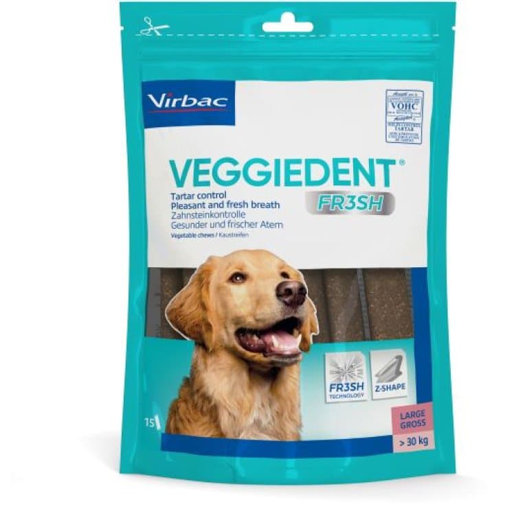 Veggiedent Fr3sh L – 15 sticks masticables para perros grandes