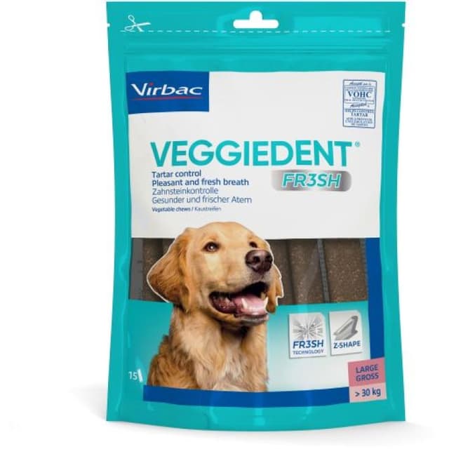 Veggiedent Fr3sh L – 15 sticks masticables para perros grandes