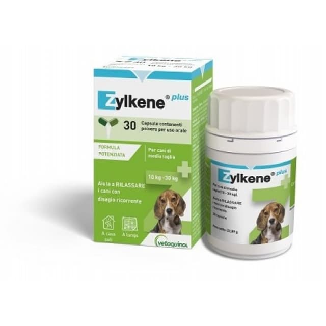 Zylkene Plus para Perros de 10–30 kg – Cápsulas | Complemento alimenticio