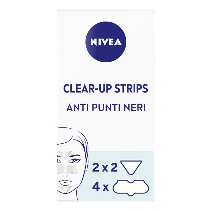 NIVEA Visage Clear-Up Tiras – Tiras limpiadoras de poros para la zona T, 6 unidades