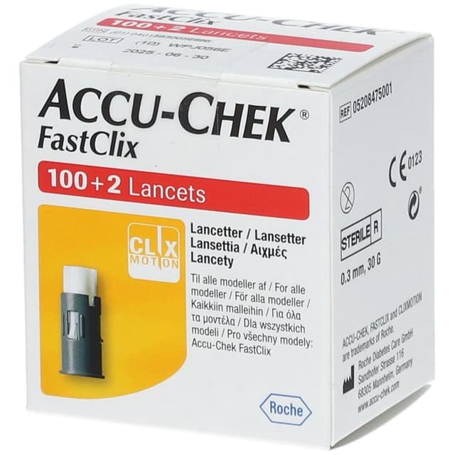 Accu-Chek FastClix Lancetas – 102 unidades