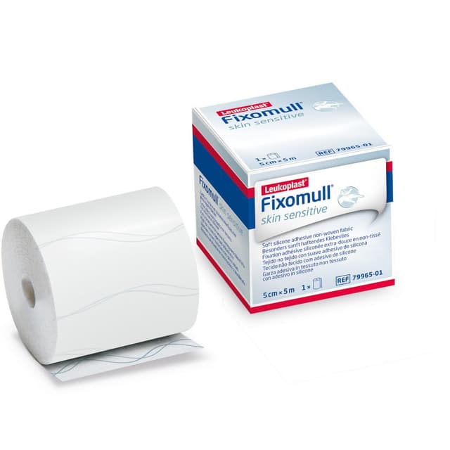 Fixomull Gentle Touch – Esparadrapo fijador 5 m × 5 cm