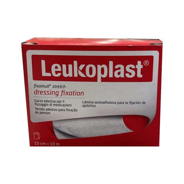 Fixomull Stretch – Esparadrapo fijador elástico 10 m × 10 cm