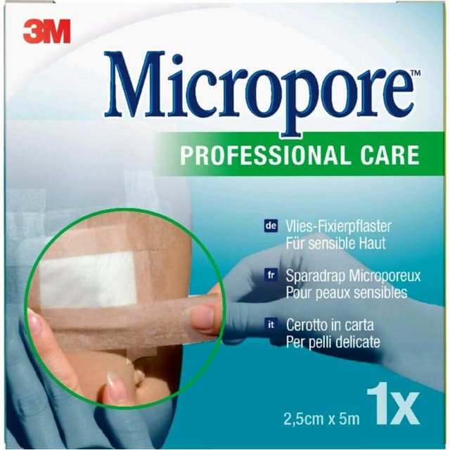 Micropore Surg T TA – Cinta Fijadora Estéril 5 mm x 25 mm