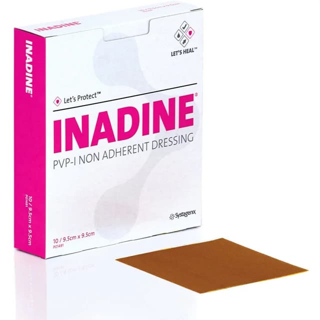 INADINE MEDIC STER – 10 apósitos estériles 9,5 × 9,5 cm