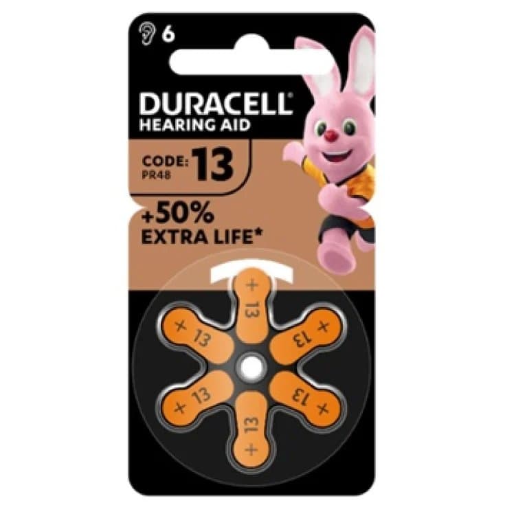 Duracell EasyTab 13 – Pilas para audífonos naranja