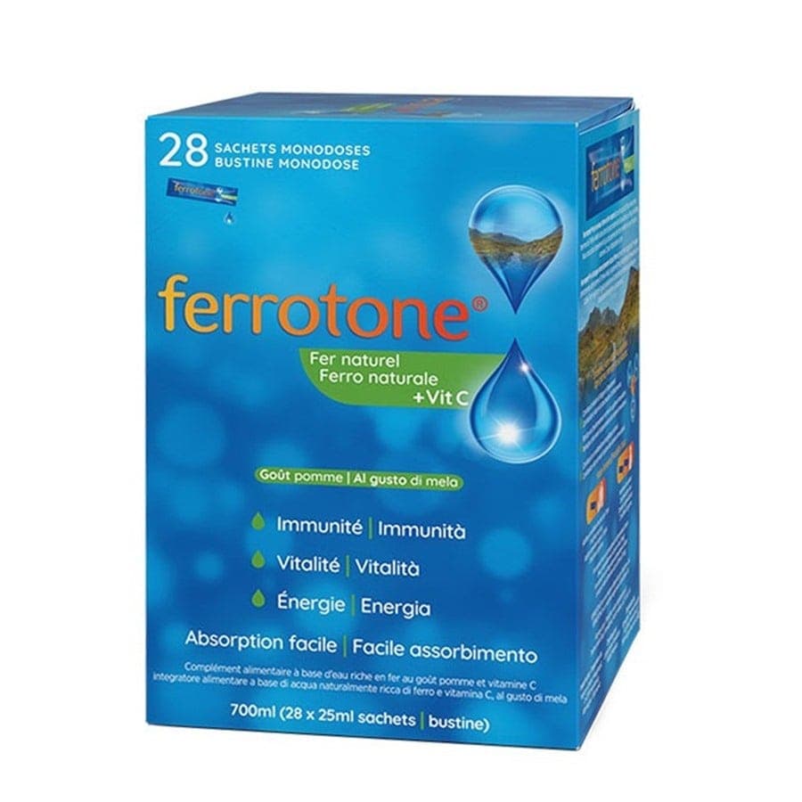 Ferrotone Apple Hierro + Vitamina C – 28 sobres de 25 ml
