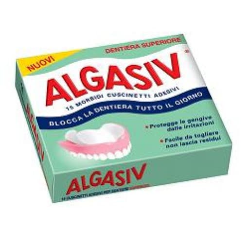 Algasiv Ades – Almohadillas adhesivas para prótesis superior, 15 unidades