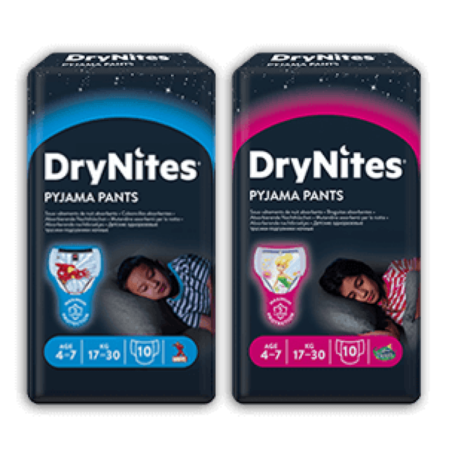 Huggies DryNites Boy – 10 pañales (17–30 kg)