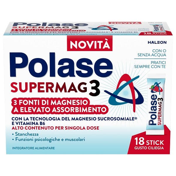 Magnesio 200 mg – 18 sticks de 2 g | Polase Supermag3