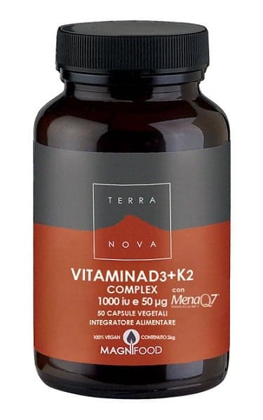 Vitamina D3 1000 UI + K2 – 50 cápsulas TerraNova