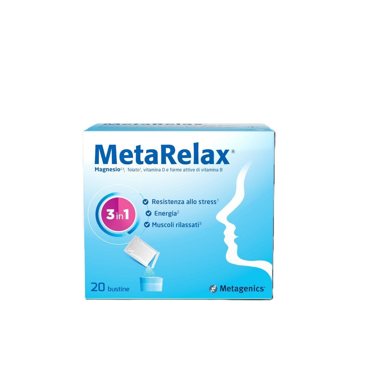 Magnesio 1.800 mg – 20 sobres | Metarelax
