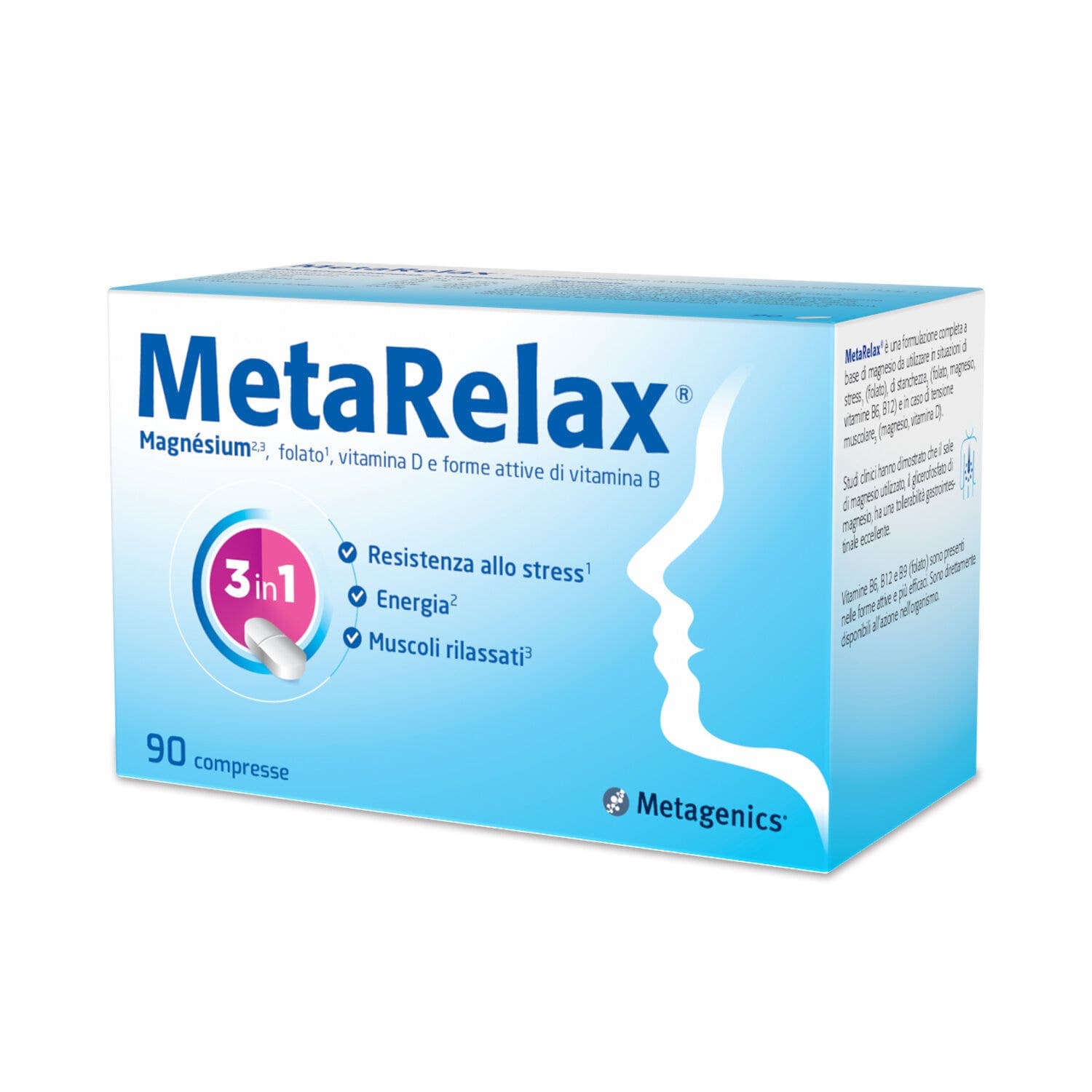 Magnesio + vitamina B6 – 90 comprimidos | Metarelax