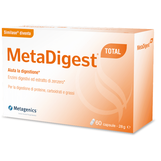 Enzimas digestivas + Jengibre – 60 cápsulas | Metadigest Total