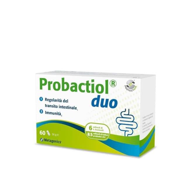 Saccharomyces boulardii + Probióticos – 60 cápsulas | Probactiol Duo