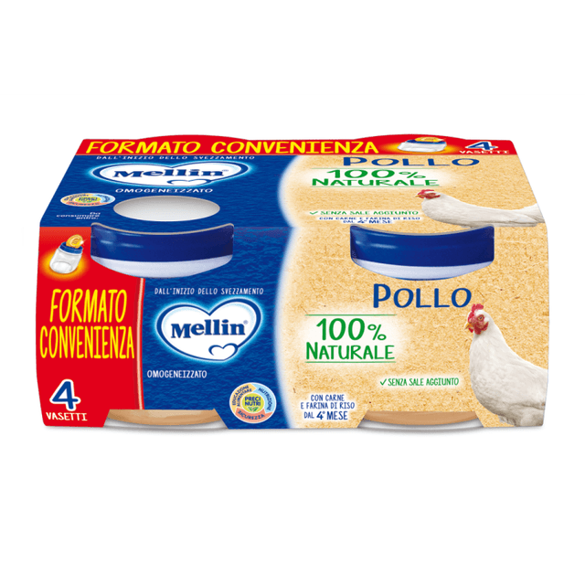 Mellin Omo Pollo – 4 x 80 g Papilla para Bebé