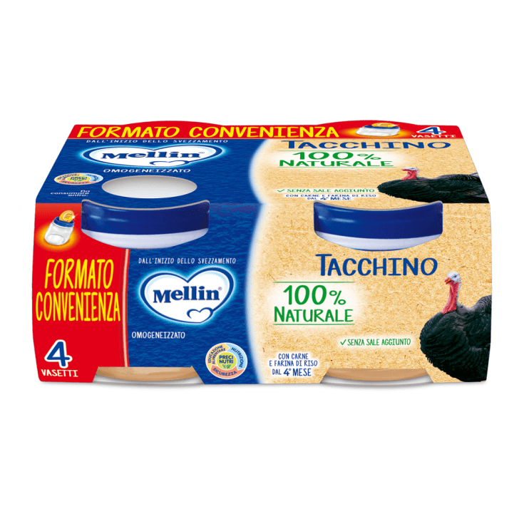 Mellin Omo Pavo – Proteína + Hierro – 4 x 80 g Papilla