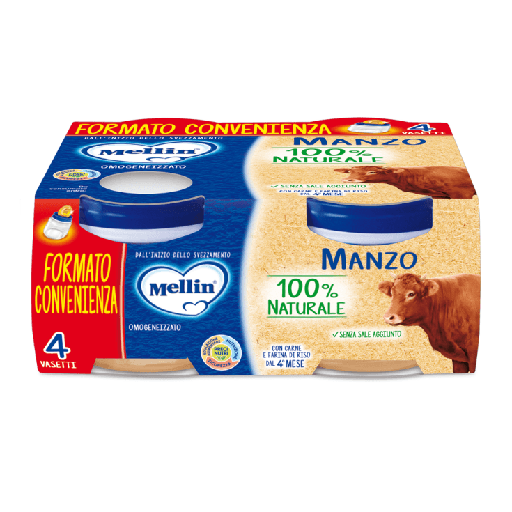 Mellin Omo Ternera – 4 x 80 g Papilla para Bebé