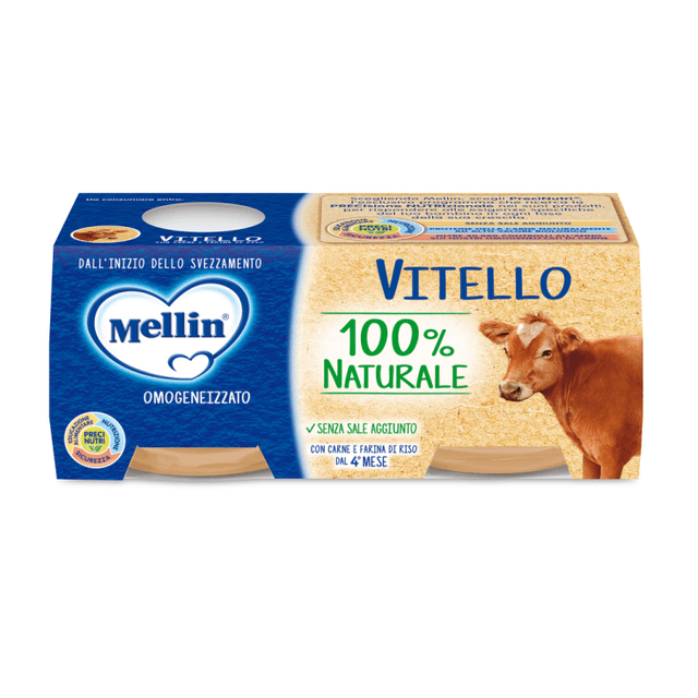 Mellin Omo Ternera Homogeneizada – 2 x 80 g Papilla