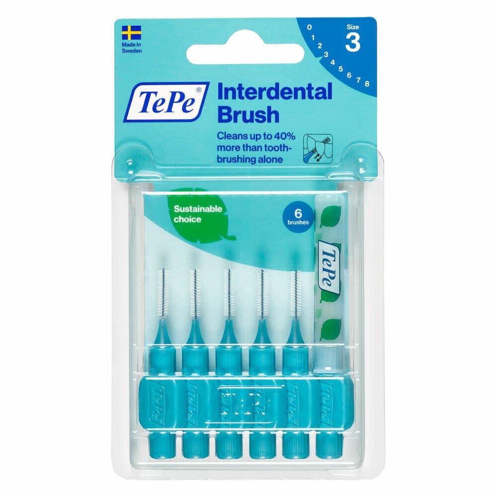 TePe Cepillos Interdentales Azul 0,60 mm – pack de 6 unidades