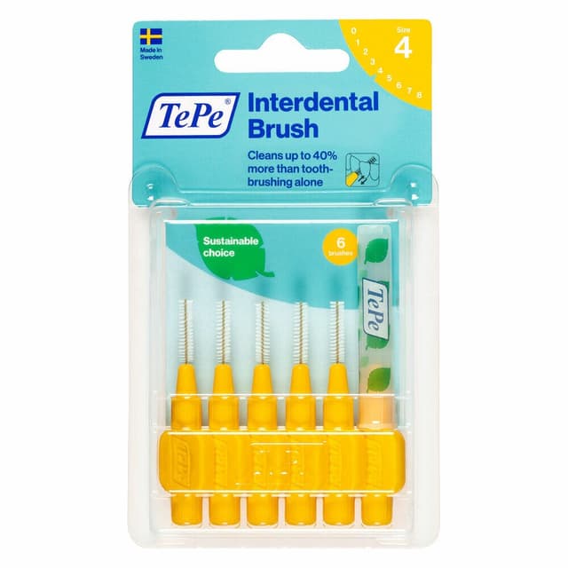 TePe Cepillos Interdentales Amarillo 0,70 mm – 6 unidades