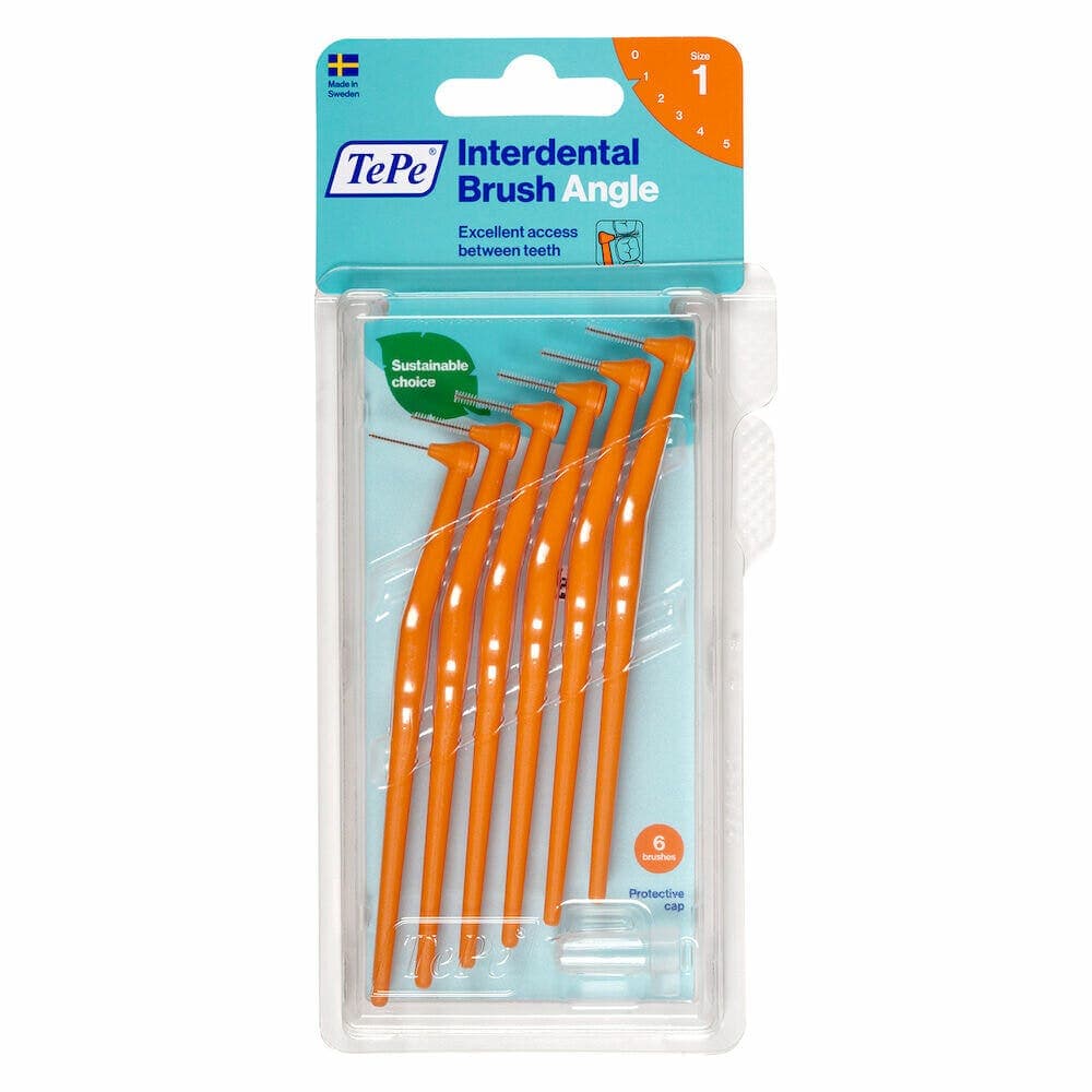 TePe Angle Cepillo Interdental Naranja 0,45 mm – Pack de 6 unidades